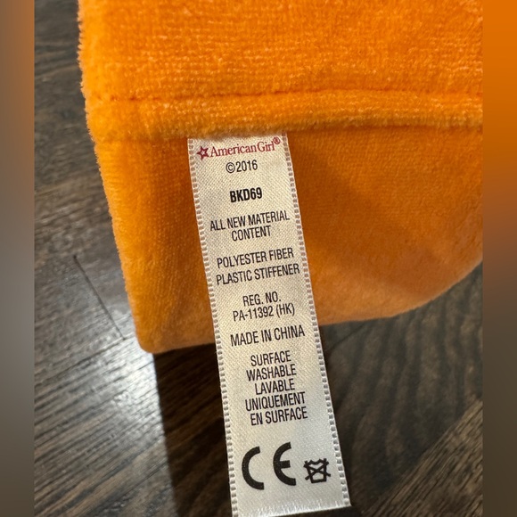 American Girl Doll • Orange Ottoman Julie's Egg Chair Set - Picture 3 of 6